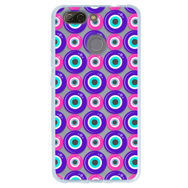 Funda Protector Antigolpes para ZTE Blade A51 InstaCase Ojo Turco Morado y Rosa