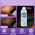 thumbnail image 2 of Spray con purpurina Yosca Holographic Silver, 50 ml, para vello corporal, 2 of 8