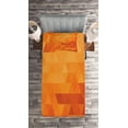 thumbnail image 2 of Ambesonne Burnt Orange Quilted Coverlet 2 Pcs, Shapes and Patterns, Twin Size, Burnt Orange, 2 of 2