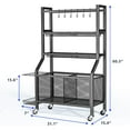 thumbnail image 7 of Garage Sports Equipment - Ball Storage Rack 2025 Upgraded Heavy Duty Steel Ball Storage Sports Organizer for Garage, 7 of 7