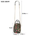 thumbnail image 2 of FORMRS Crossbody Bag for Women Quilted Travel Shoulder Cell Phone Purse with Chain Strap Handbag, Black Christmas Holly, 2 of 7