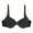 Black Striped, variant on Women's 3/4 Cup Push Up Front Closure Stripe Bra Smooth Bralette Brassiere