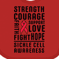 thumbnail image 4 of Inktastic Sickle Cell Awareness Strength Courage and Support Boys or Girls Baby Bib, 4 of 4