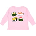 thumbnail image 3 of Inktastic Sushi with Faces Boys or Girls Long Sleeve Toddler T-Shirt, 3 of 5