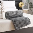 thumbnail image 4 of Honeeladyy Flannel Fleece Throw Blanket, All Season Solid Color Lightweight Super Soft Thickened Multifunctional Cozy Blanket for Bed or Couch, Gray, 39.37×27.56in, 4 of 6