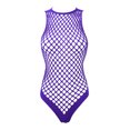 thumbnail image 1 of Aislor Lingerie Résille pour Femmes Body Transparent Monokini une Pièce Maillot de Bain Violet Taille Unique, 1 of 5