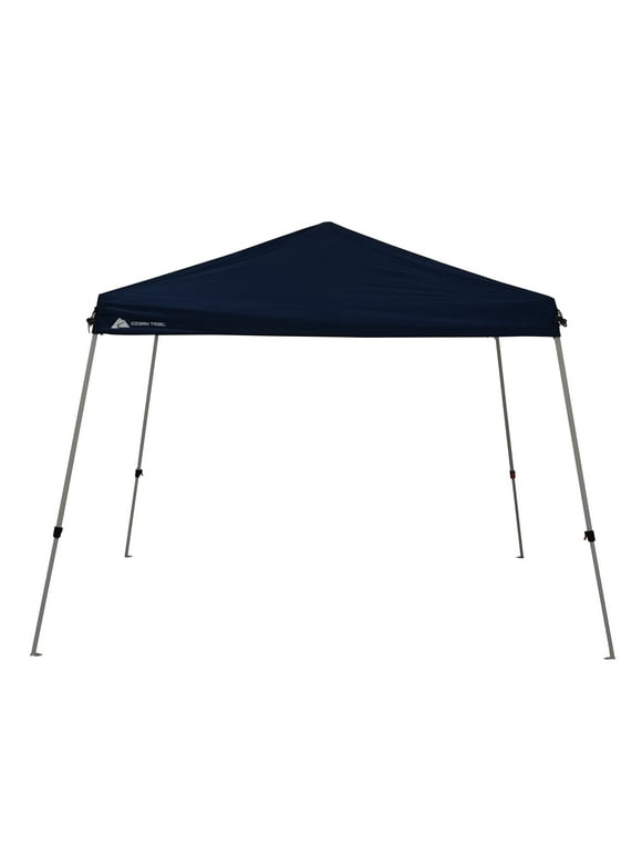 Ozark Trail 10' x 10' Instant Pop-up Slant Leg Outdoor Canopy Type Shading Shelter, Dusty Blue