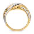 thumbnail image 2 of 14k Two Tone Gold Wave Ring, 2 of 9