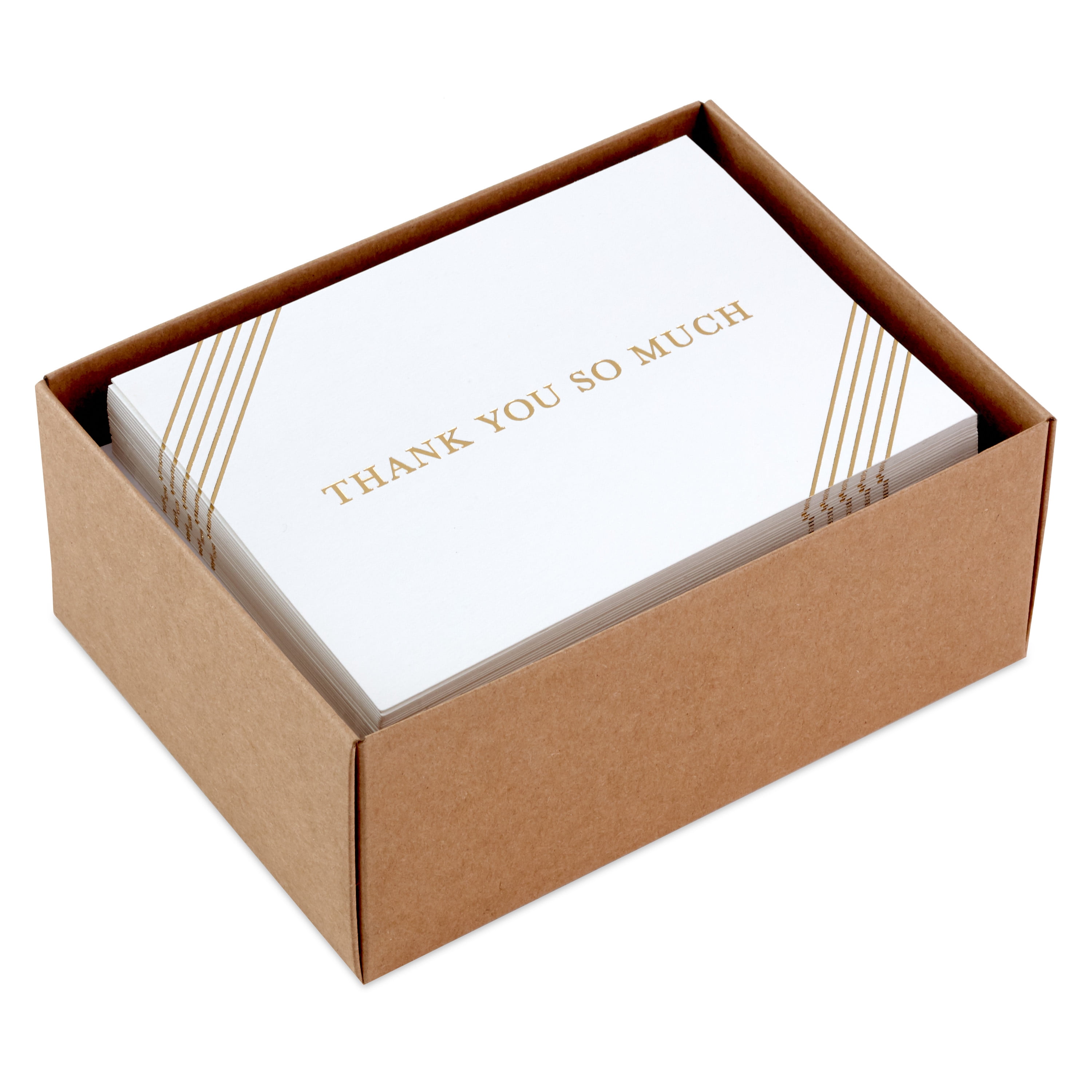 Hallmark Thank-You Notes (Diagonal Gold Stripes), 40 ct.