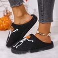 thumbnail image 6 of Shadoumai Halloween Slippers Pumpkin Slippers for Womens Mens Cute Comfy Bedroom Shoes,Home House Ladies Fuzzy Slipper,indoor Outdoor Memory Foam Slipper, 6 of 8