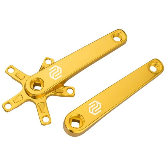 Promax SQ-1 Crank Arm Set - 140mm, Square Taper JIS Spindle Interface, 110mm BCD, Gold