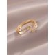 thumbnail image 4 of 1pc Opal & Cubic Zirconia Decor Cuff Ring For Women For Girlfriend's Gift, 4 of 4