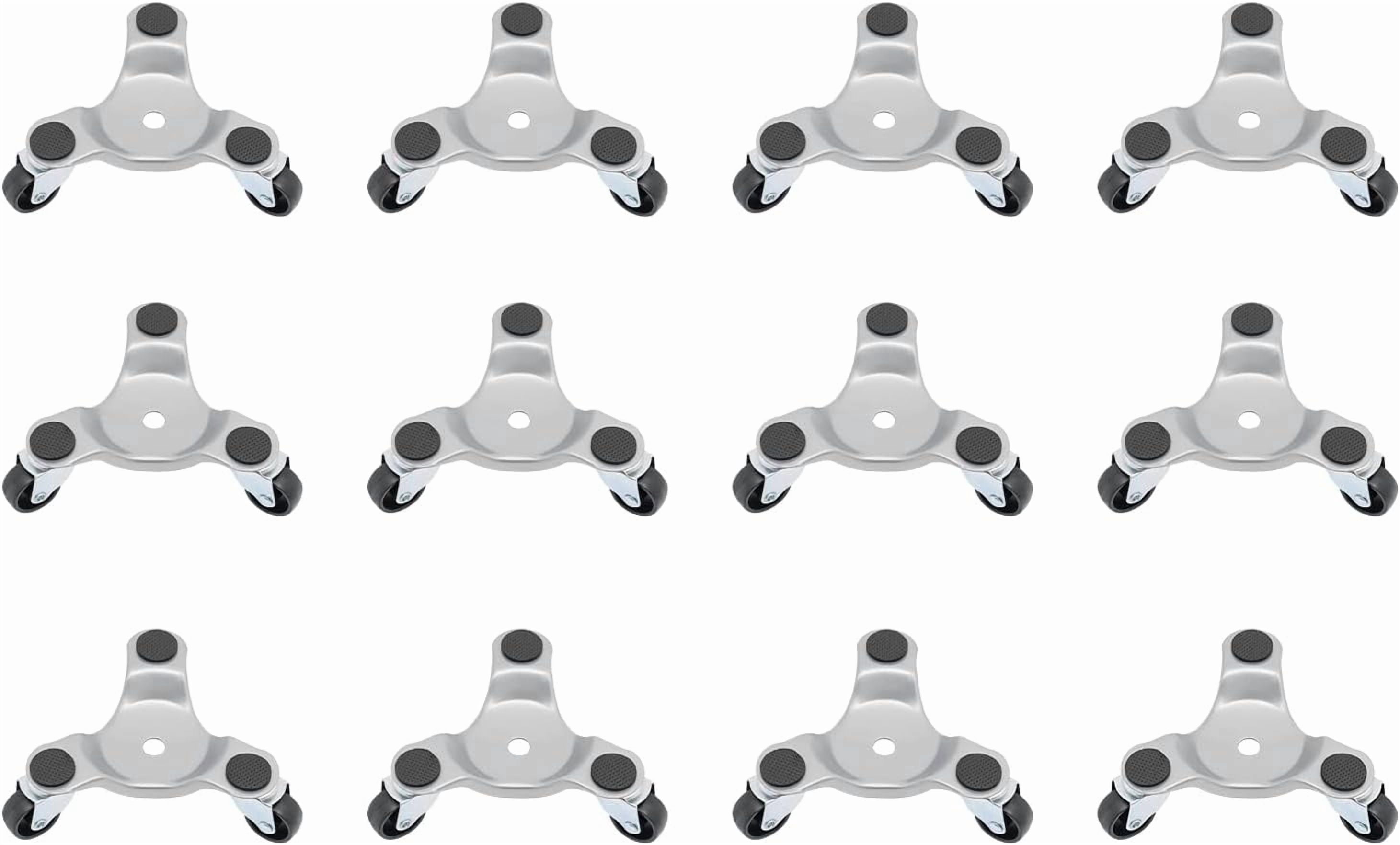 Furniture Moving Dolly Set12-Pack Steel Tri-Dolly Set 6In 660lbs 3 Wheels Mover Dollys for Moving Heavy Furniture Refrigerator Sofa Grand Piano Table