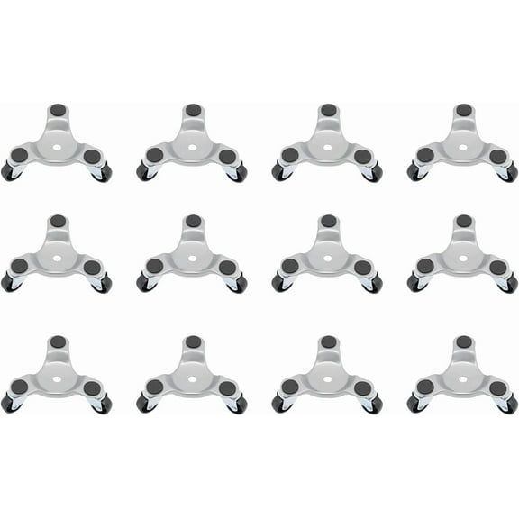 12PCs Furniture Moving Dolly Set, 3 Wheel 360° Rotatable Iron Tri Dolly Furniture Mover Pro Set Flexible Mobility Furniture Lifter Mover Tool Set Triangle Swivel Caster, Maximum Load: 300kg/661lbs