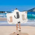 thumbnail image 2 of Yayeee Kids Hooded Towels Toddler Soft Absorbent Beach Bathing Wrap 50" x 23.5", Cute Cartoon Cats, 2 of 5