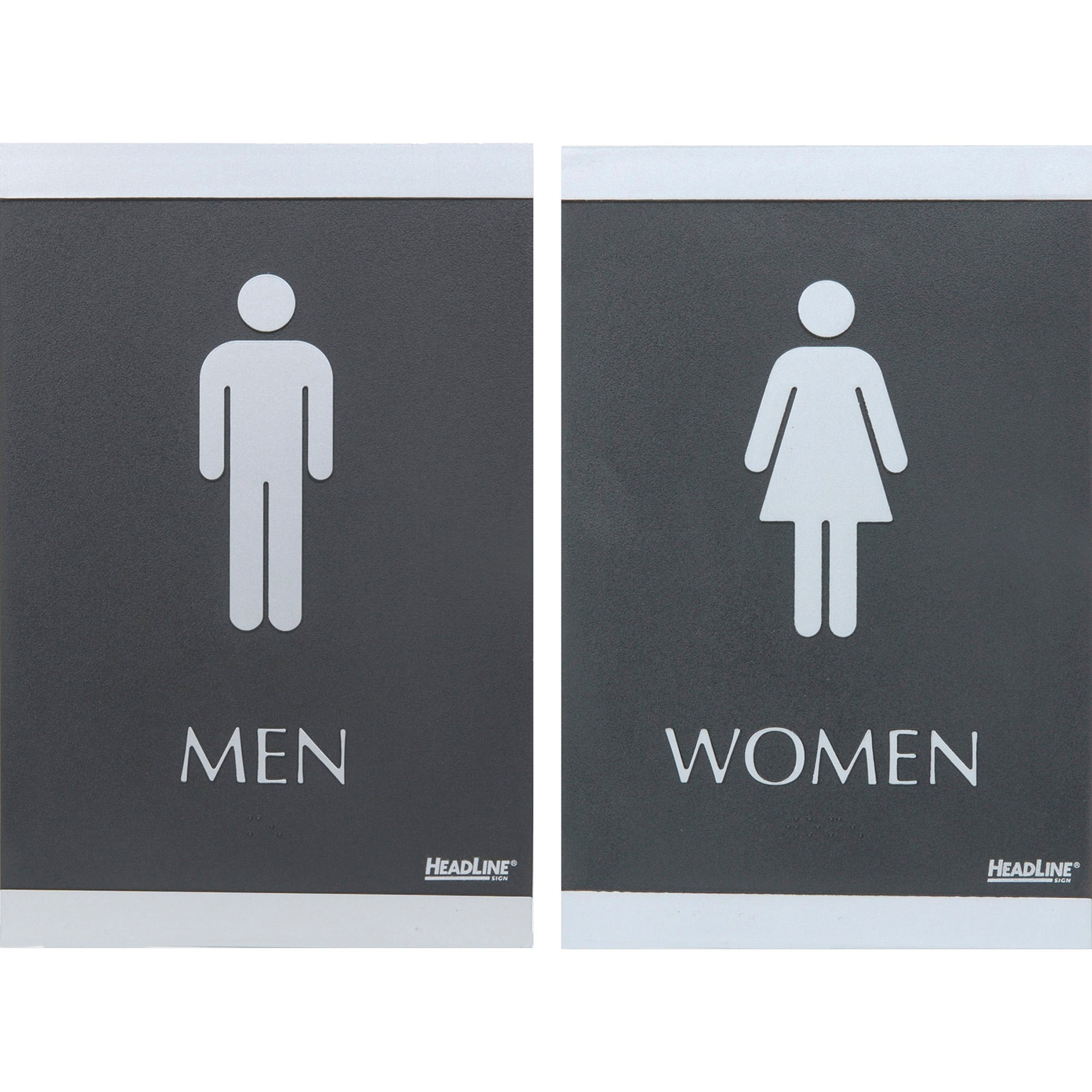 HeadLine Century Series Men & Women Signs, 2 / Set, Black Background ...