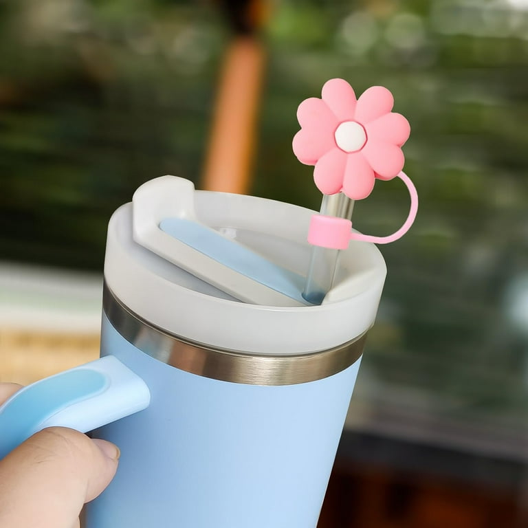 5 PCS Silicone Straw Covers Cap Compatible with 30&40 Oz Cup, 10mm Cute  Flower Straw Toppers for Tumblers, Dust-Proof Drinking Straw Caps for  Reusable Straws Tips Lids. These straw covers fit most