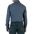 thumbnail image 2 of Wrangler Men's Fr Long Sleeve Snap Western Work Shirt Denim, 2 of 4