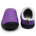 thumbnail image 6 of ZTTD Womens Slippers Warm Winter Flats Shoes for Womens Indoor House Slip On With Cotton Purple, 6 of 7