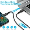 thumbnail image 4 of USB C Charger, Hootek Type C Charging Block with 6FT Type C Cables 20W PD Type C Charger 6FT USB C Block Plug Fast Android Phone Charger Block with USB C Charging Cable, Black, 4 of 9