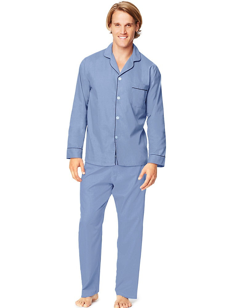 Hanes Men's Woven Pajamas, Style LSLLBCWM/LSLLBCWMB - Walmart.com