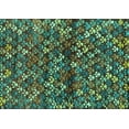 thumbnail image 1 of Ahgly Company Machine Washable Indoor Rectangle Abstract Turquoise Blue Contemporary Area Rugs, 3' x 5', 1 of 4