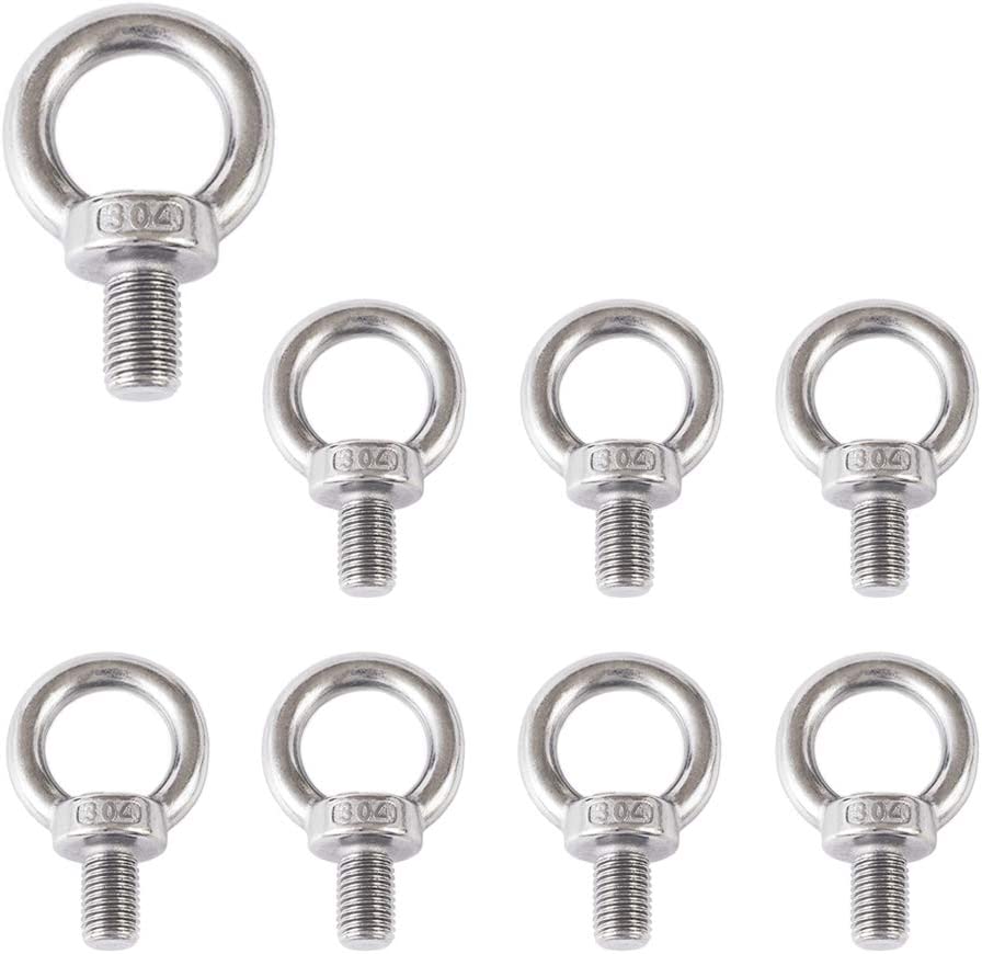 5pcs 304 Stainless Steel Screw Ring,s Lug Screws, Lifting Rings, Ring Bolts, Ring Screw Pack
