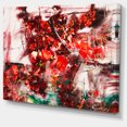 thumbnail image 2 of Red Flowers Abstract Background - Large Abstract Canvas Artwork, 2 of 4