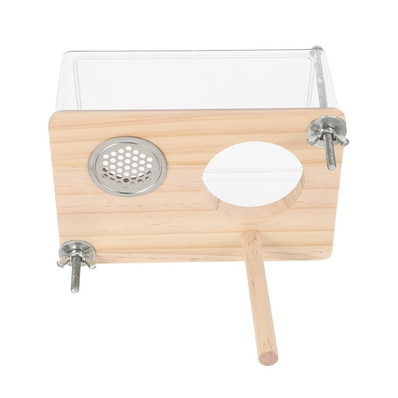 Spacious Nesting Box Wooden Parakeets Breeding Box Transparent Cockatiels House Wooden Bird House Easy Assembly Bird Hut For Breeding And Hatching