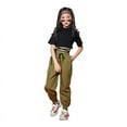 thumbnail image 6 of Rolanko Girls Cargo Pants for Kids Loose Streetwear Hip Hop Dance, 6 of 6