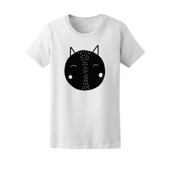 Cute Happy Baby Kitty Cartoon T-Shirt Women -Image by Shutterstock, Female Large