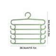 thumbnail image 3 of Dvruxg 5-Tier Multifunctional Pants Hanger Rack - Space Saving Closet Organizer for Pants, Belts & Ties - Durable Plastic Clips, 3 of 5