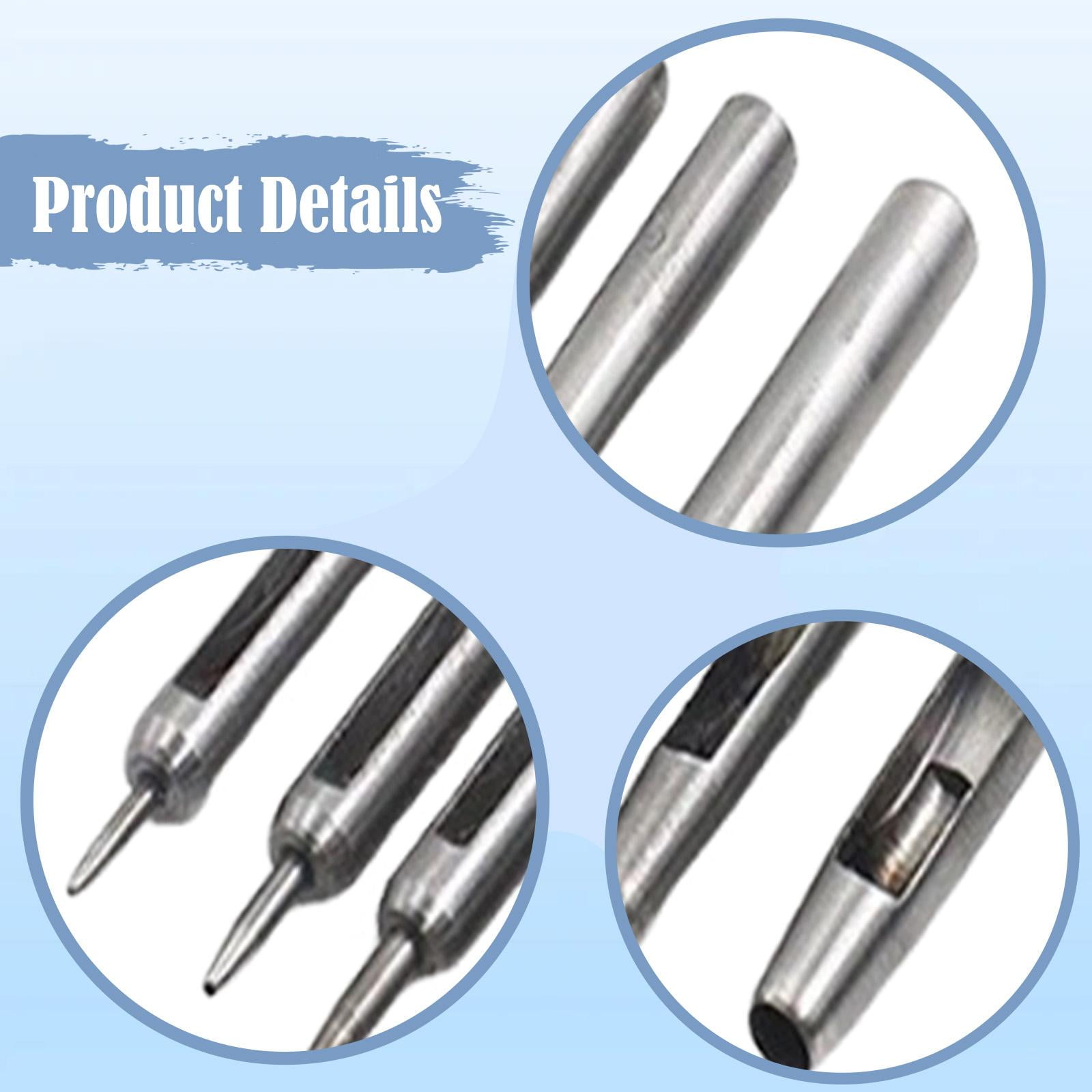 10 Pieces Leather Belt Hole Punch Tools Cutter Steel Material Multi Size for Watch Band DIY Projects