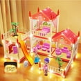 thumbnail image 4 of SCNOR Pink Plastic Princess Castle Playset - Tool-Free Snap-Together Dollhouse for 3-6 Yo Girls, Ideal Birthday/Christmas Gift, 4 of 6