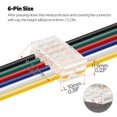 thumbnail image 2 of Conectores de cable SLL HUT de 6 pines, conexión rápida, 20-24 AWG (10 unidades), 2 of 5