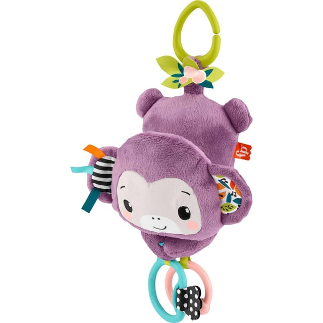 Cochecito Fisher-Price Sing & Go Purple Monkey para recién nacidos