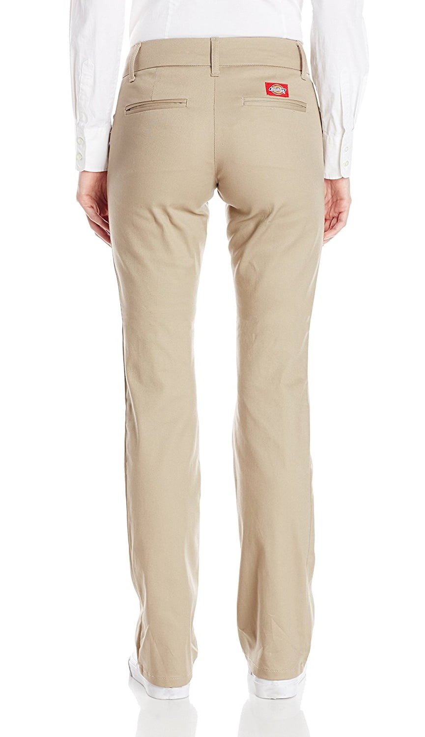 TheMogan Dickies 4 Pocket Mid Rise Super Skinny Pants Womens Work School Uniform