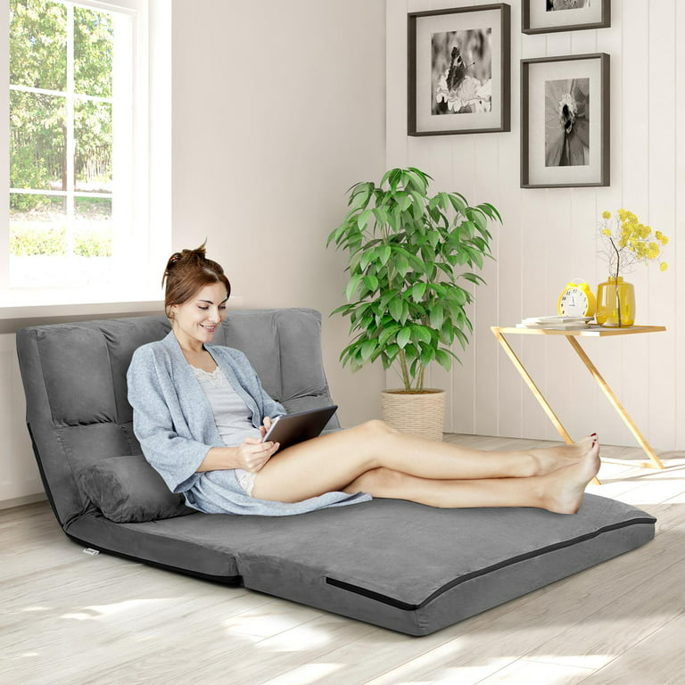 Giantex Foldable Floor Sofa, 6-Position Adjustable Lounge Couch w