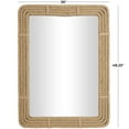thumbnail image 3 of DecMode 36" x 48" Brown Handmade Woven Wall Mirror, 3 of 11