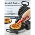 thumbnail image 5 of Waffle Maker, Yabano Stainless Steel Flip Belgian Waffle Iron with Non-Stick Surfaces, Save Space Design, 1080W, 5 of 7