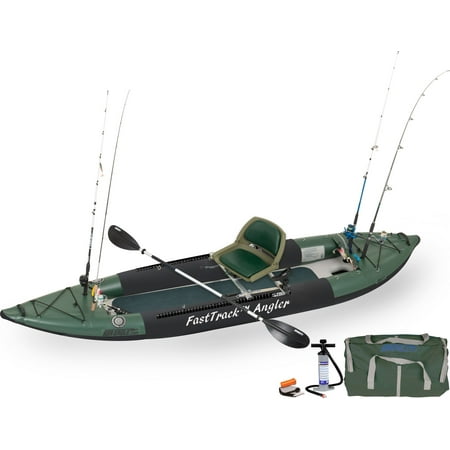 Sea Eagle 385FTA FastTrack Angler Series Inflatable Kayak Swivel Seat Fishing Rig Package