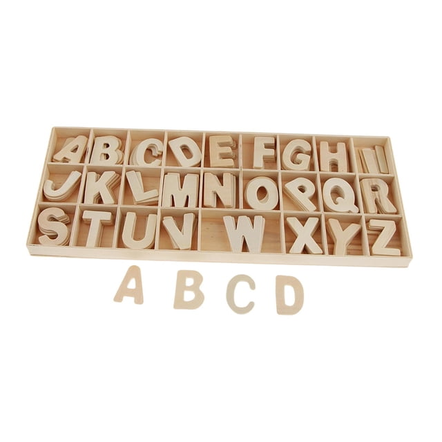 Letras del alfabeto de madera, juguete de aprendizaje de ortografía, materiales rústicos de aprendizaje preescolar 25 cm x 17 cm