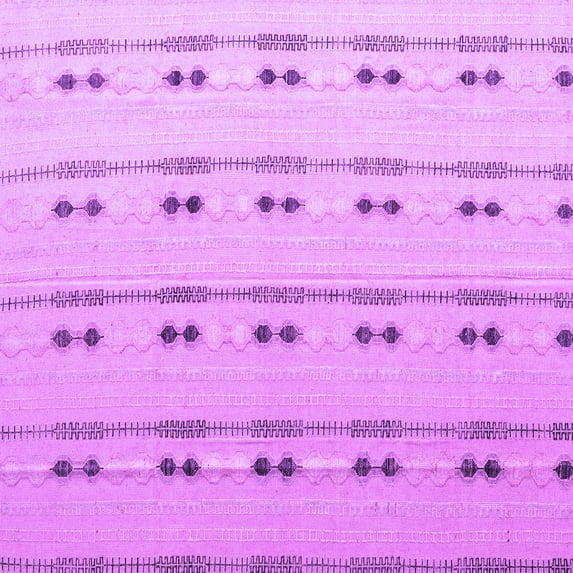 Ahgly Company Indoor Square Abstract Purple Modern Area Rugs, 7' Square