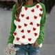 thumbnail image 2 of Gibobby Sudaderas para mujer Lady Love Without Full Seal Cap Ocio Cuello redondo Manga raglán Polar (Verde, XL), 2 of 4