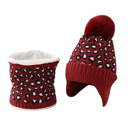 

Dadaria Winter Hats for Women Fashion Casua Hat Autumn And Winter Warm Hat Knitted Cap Plus Velvet Wool Cap Wine Free Women
