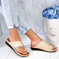 thumbnail image 2 of Xishao Plataformas Sandalias de Mujer cómodos Plana Cuero de PU Zapatillas Corrector de juanetes ortopédico Casuales Antideslizante Respirable Zapatos ortopédicos Viaje Verano Playa G-42 Xishao ropa, 2 of 2