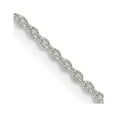 thumbnail image 3 of Sterling Silver Rhodium-plated 1.5mm Cable Chain Necklace Size 18, 3 of 5