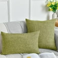thumbnail image 2 of DWCN Linen Decorative Pillow Covers Comfortable Soft Cushion Covers for Sofa Couch Badroom,12 x 20 Inches, Olive Green, 2 Pack, 2 of 6