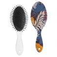 thumbnail image 2 of Tropical Leaf Hair Brush, Colorful Exotic Paddle Brush with Botanical Pattern, Soft Bristles for All Hair Types, Perfect for Daily Use, Travel or Gift for Women Men Kids, 2 of 8