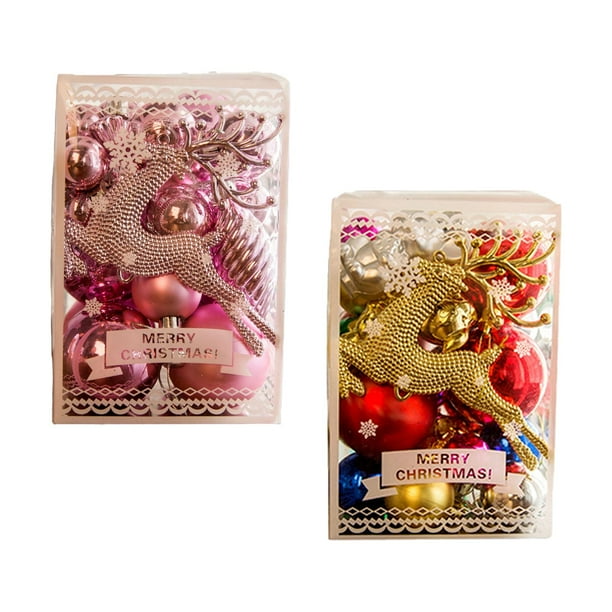 Decoraciones navideñas con estilos únicos y originales rosa colorido